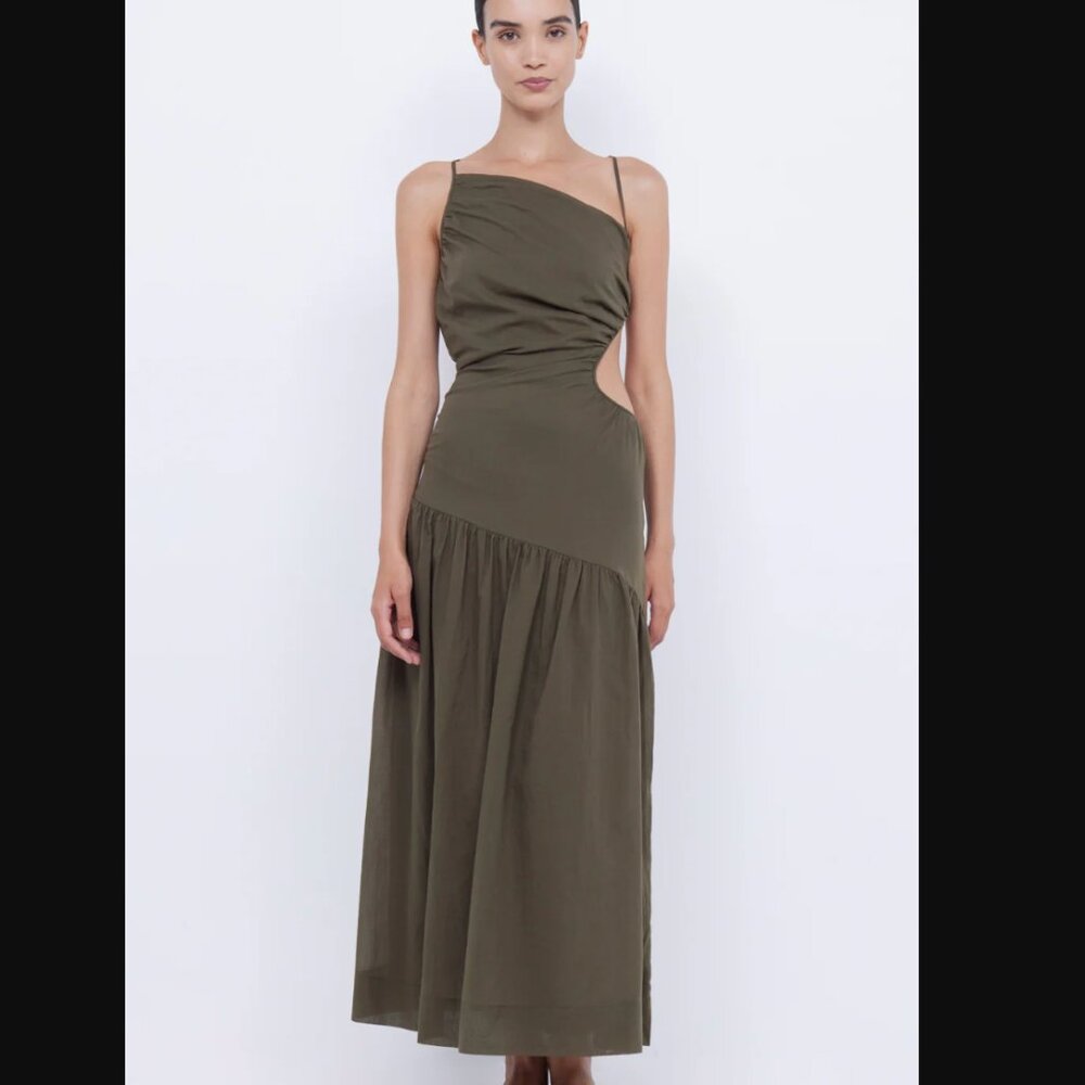 Bec + Bridge CALYPSO ASYM MAXI DRESS - Olive